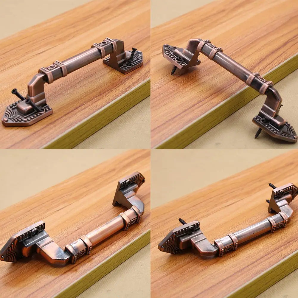 Antique Aluminum Alloy European Drawer Flush Handles Decorative
