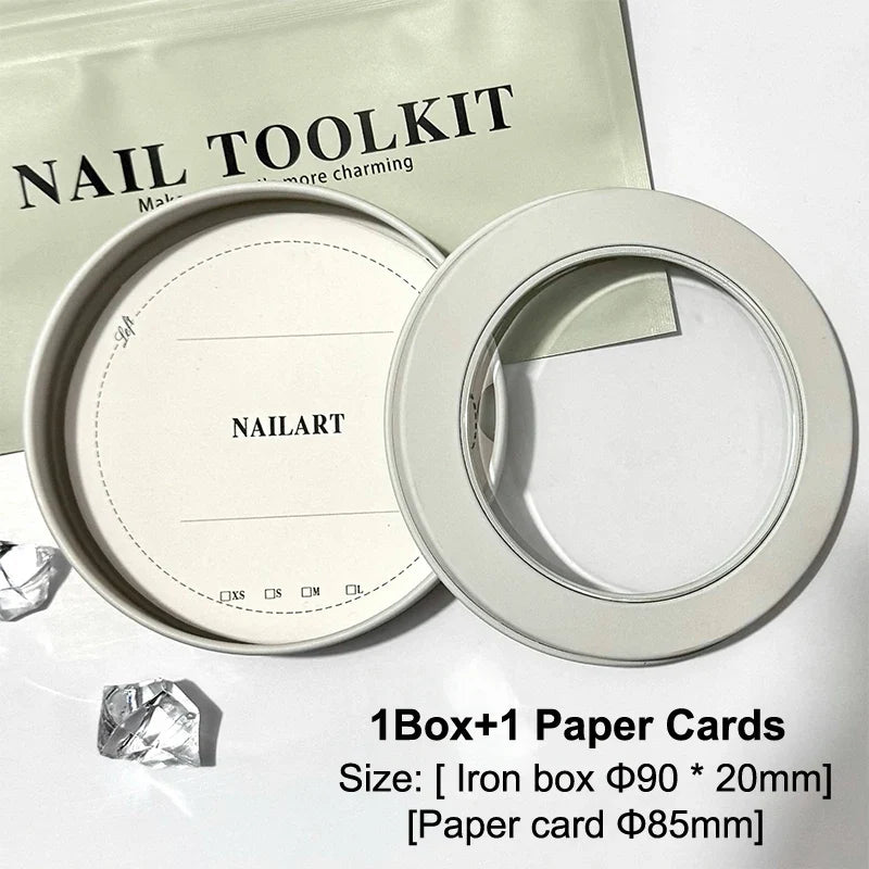 Press-On Nail Storage Display Box & Card – Circular Iron | HERORANGE
