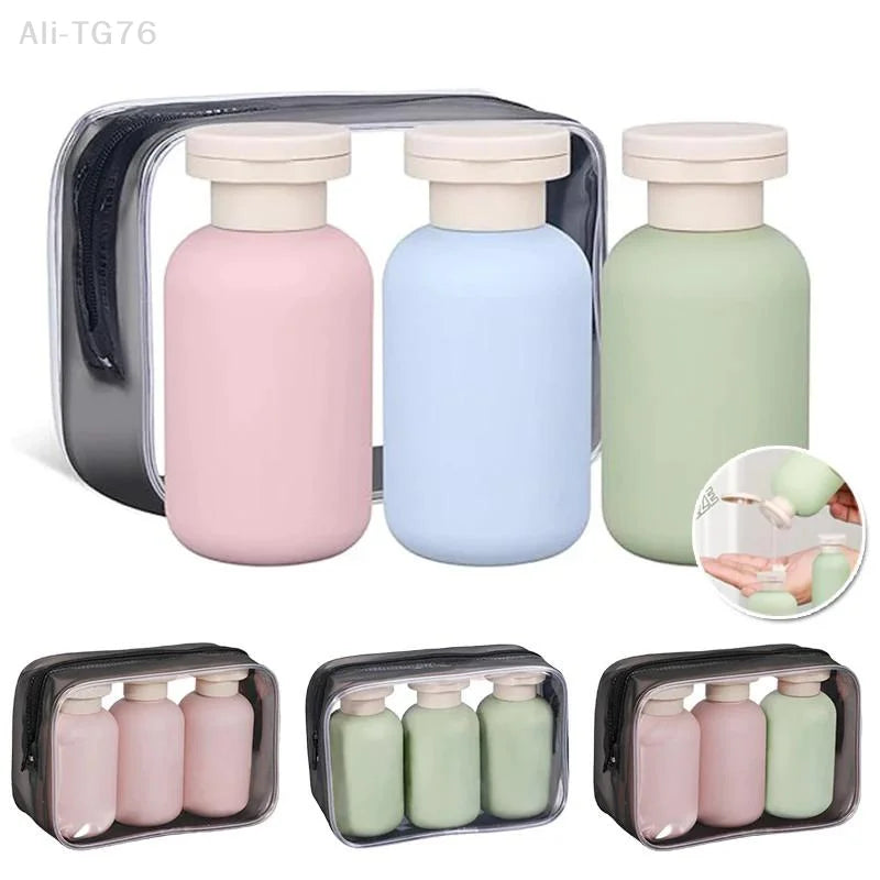 3-Pack Leakproof Travel Bottles 100ml | Refillable Squeeze Tubes