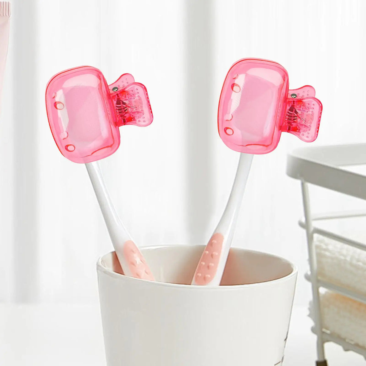 Clip-On Dustproof Toothbrush Cover Cap for Travel & Home
