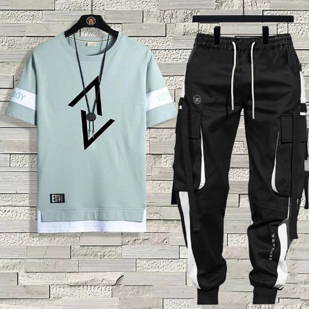 Women's 2-Piece Sport Set – T-Shirt & Pants, Sizes M–3XL