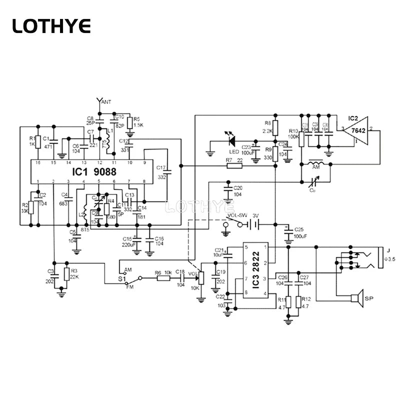 DIY FM AM Radio Kit CF210SP – Soldering Practice Circuit Board