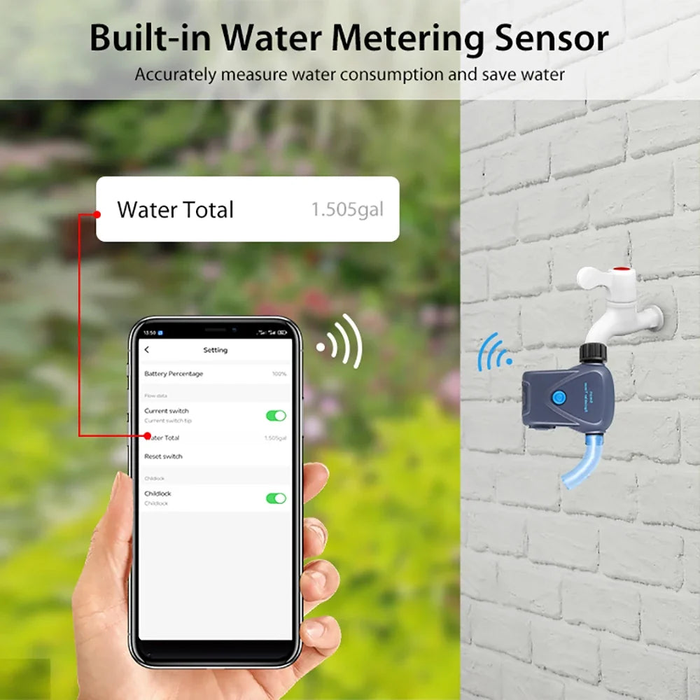 Tuya Zigbee Smart Sprinkler Timer Garden Watering IP66 Waterproof