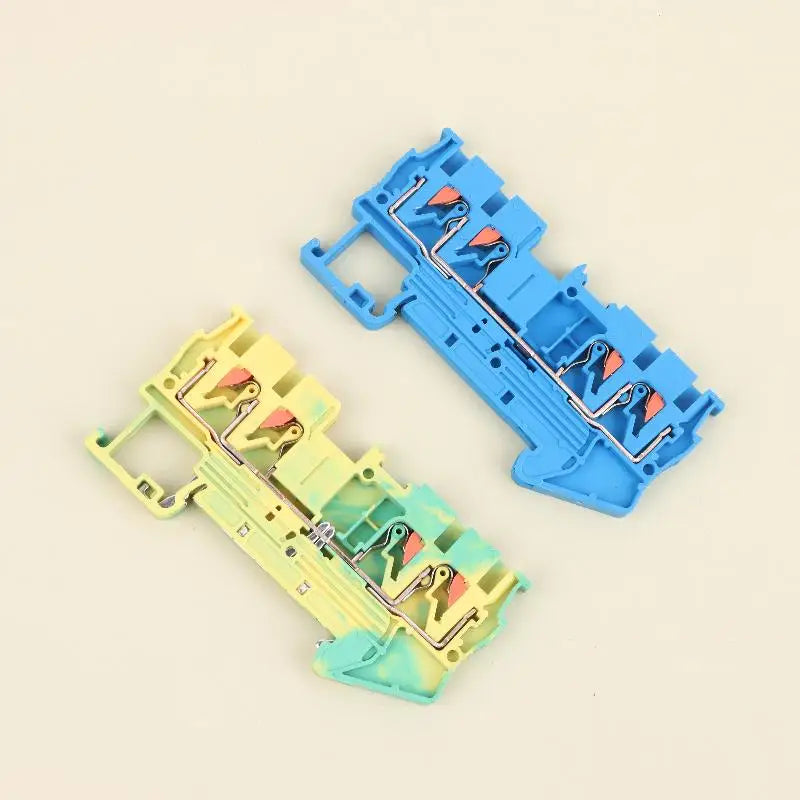 5-Pack PT2.5 QUATTRO Screwless Push-In Spring Terminal Block
