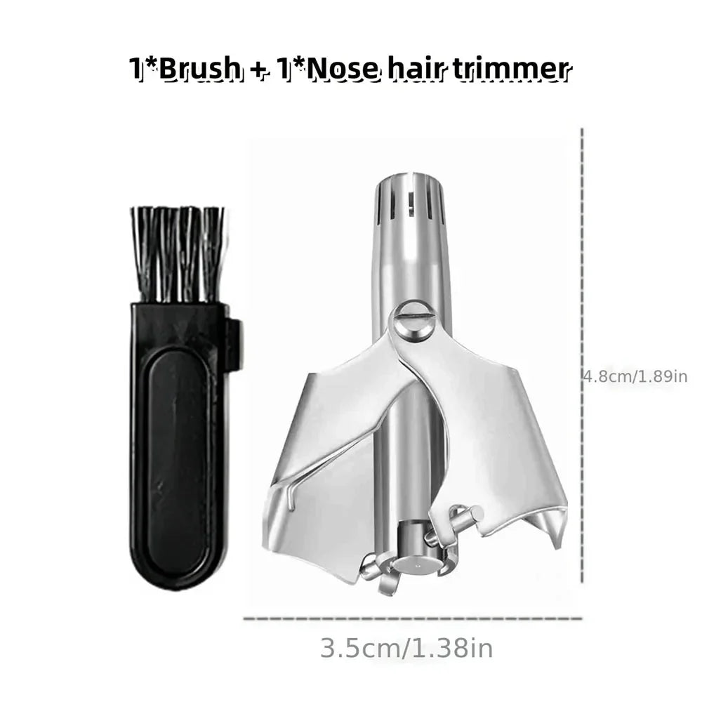 Manual Stainless Steel Nose & Ear Hair Trimmer – Painless