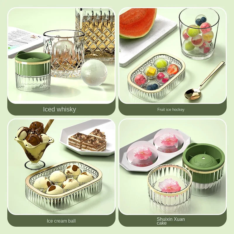 Large-capacity Spherical Ice Box Silicone Lattice Mold Food Grade