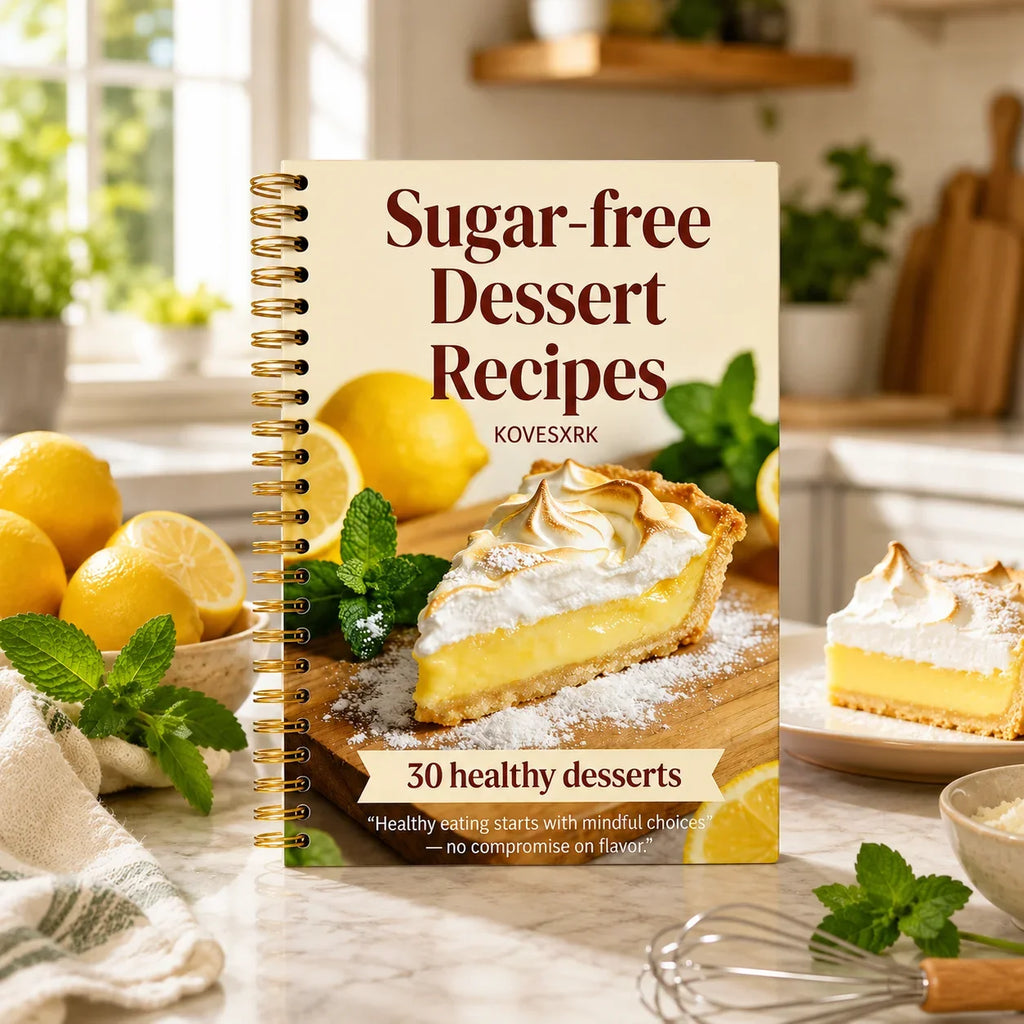 Sugar-free Dessert Recipes A5 Spiral Guide 30 Healthy Desserts 30-Day