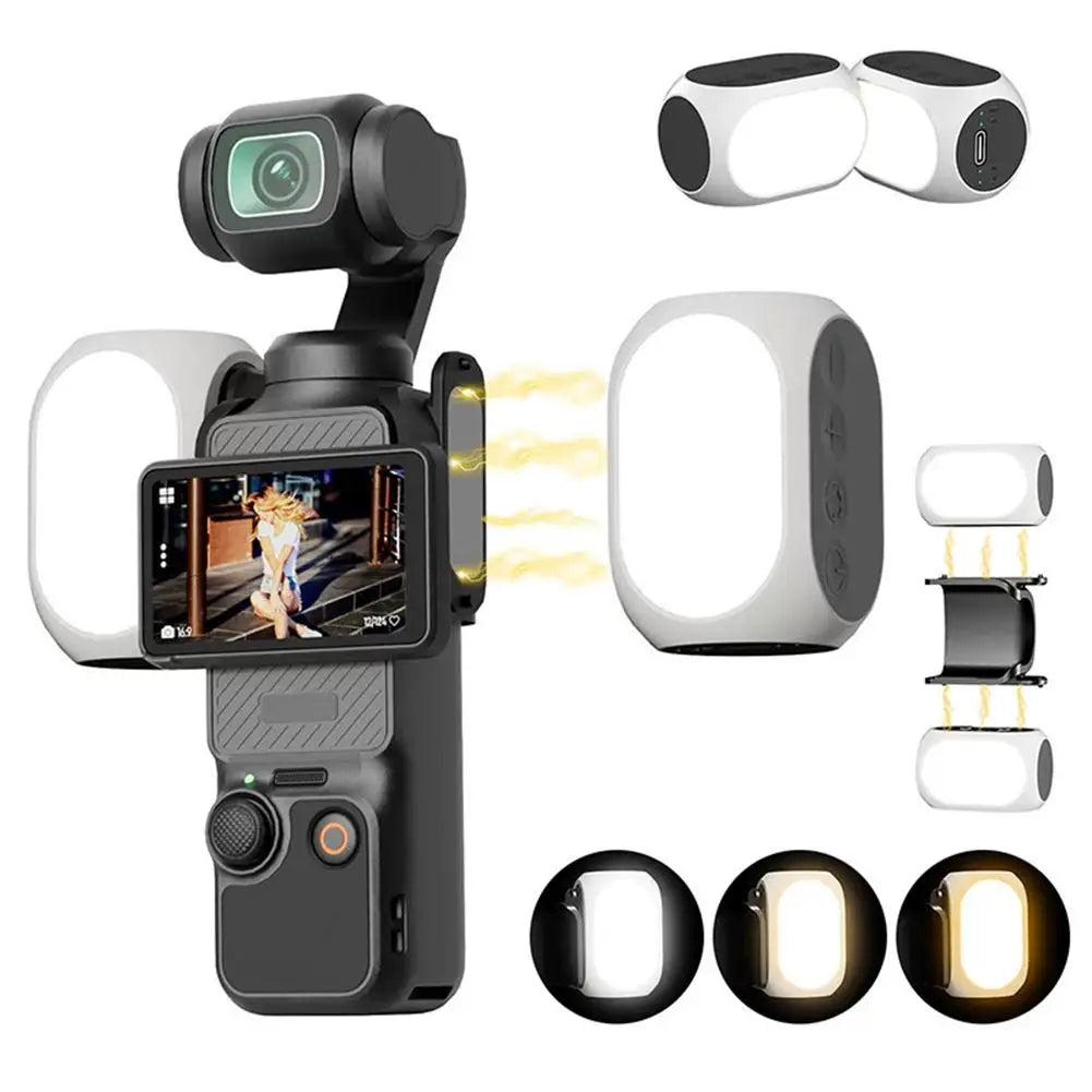 Magnetic LED Fill Light for DJI OSMO Pocket 3 & 4 | 10-Level
