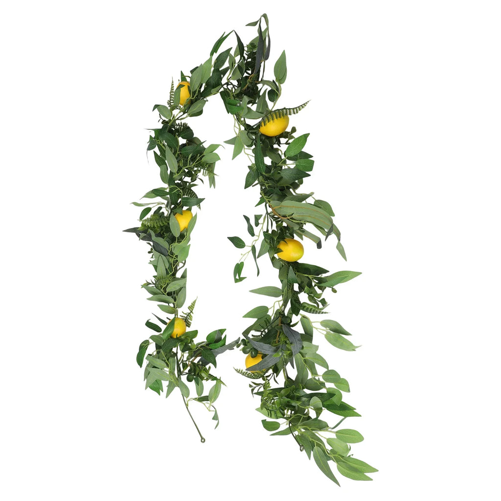 180cm Artificial Lemon Vine – Faux Willow Leaf Wedding Decor