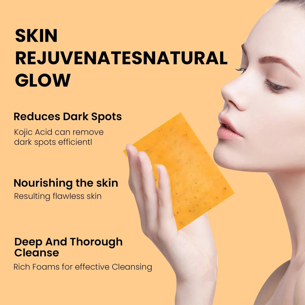 Lemon Turmeric Kojic Acid Glowing Soap Handmade Brightening