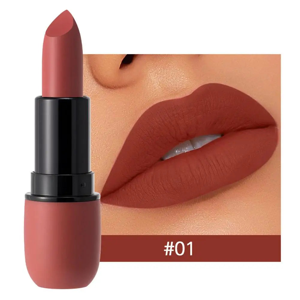 Velvet Matte Lipstick – Long-Lasting Waterproof High Pigment