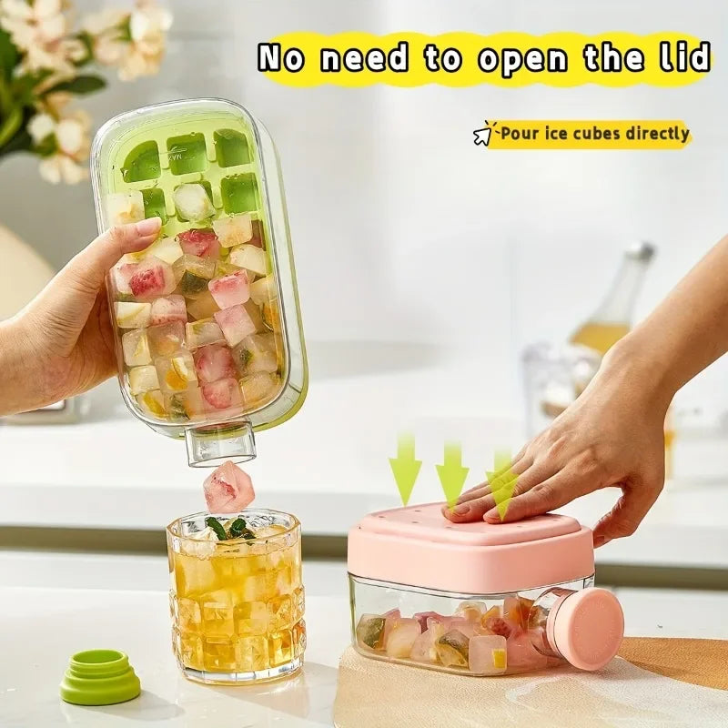 2-in-1 Portable Ice Cube Cup with Straw | Quick Release 800ml