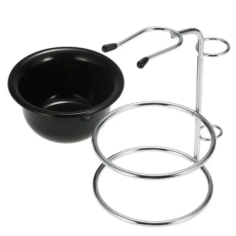 Men's Shaving Kit – Stainless Steel Brush Stand & Bowl