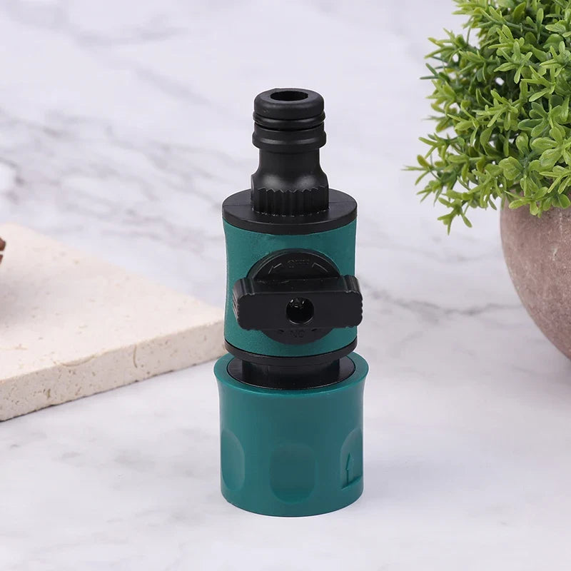Garden Hose Pipe In-line Faucet Shut Off Valve Fitting Joint Watering