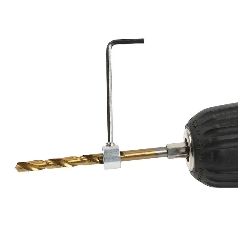 Depth Stop Drill Bit Collar Set with Hex Wrench | Woodworking