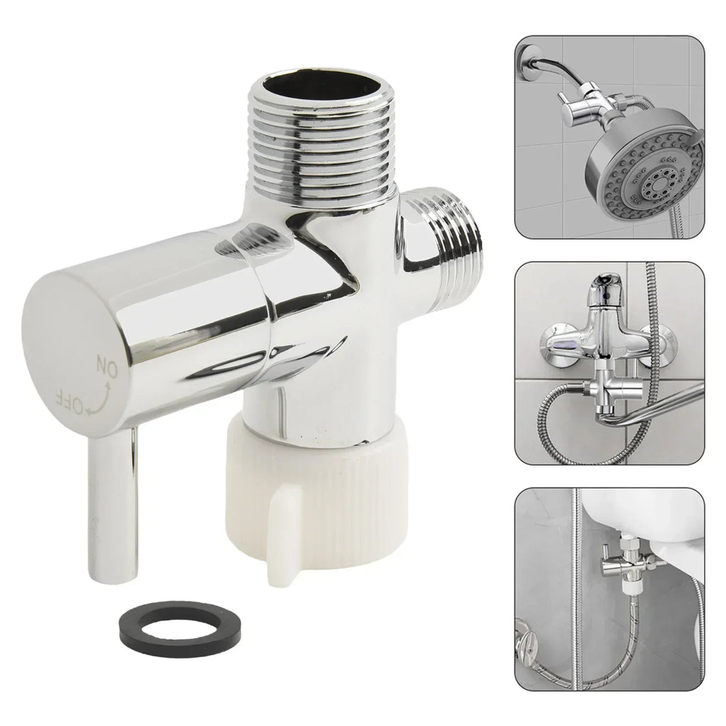 Brass Bidet T-Adapter Chrome Tee Valve – Toilet Sprayer Connector