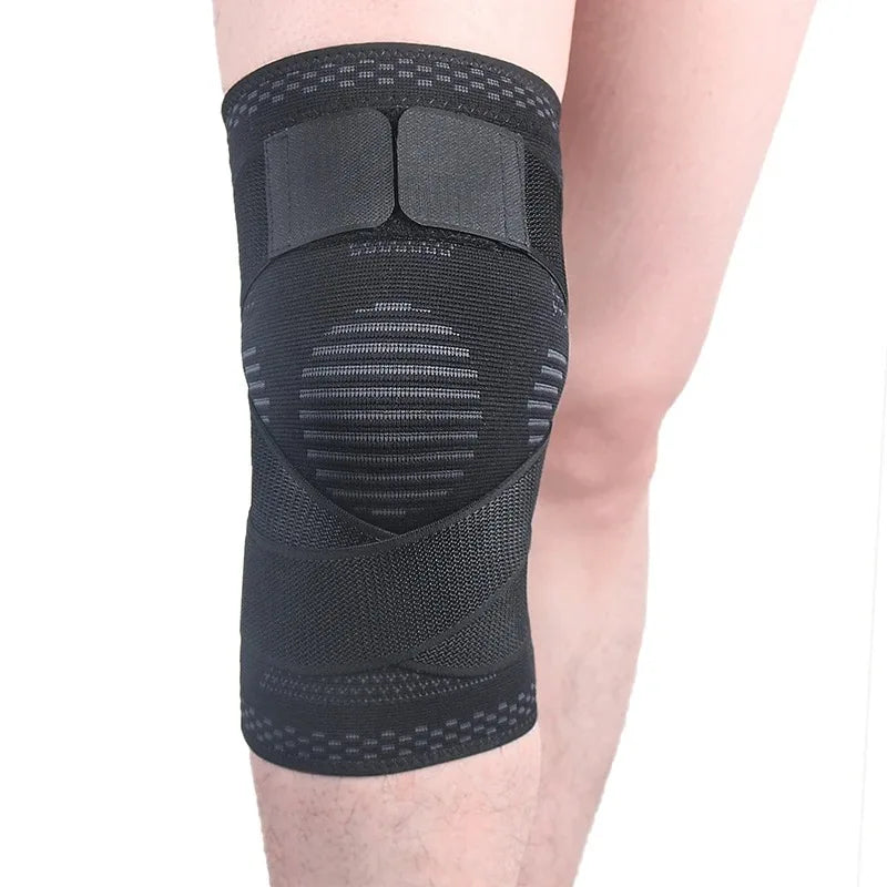 Compression Knee Sleeve with Bandage for Sports & Fitness