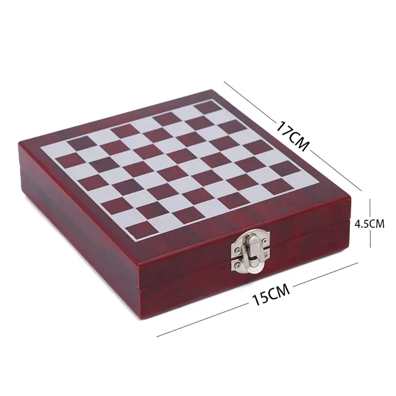4-Piece Wine Opener Chessboard Design Ideal Accessories Entertainment