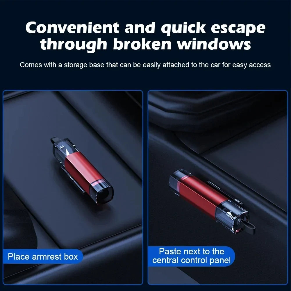 2-in-1 Car Emergency Glass Breaker & Seat Belt Cutter Tool