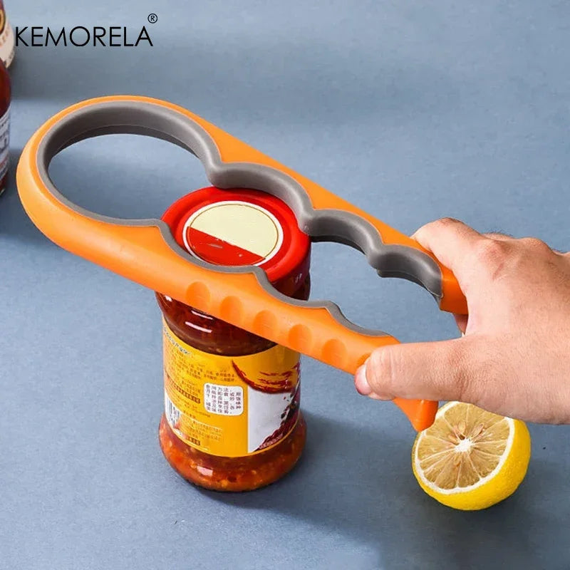 KEMORELA 4-in-1 Jar & Bottle Opener – Easy Grip Kitchen Tool