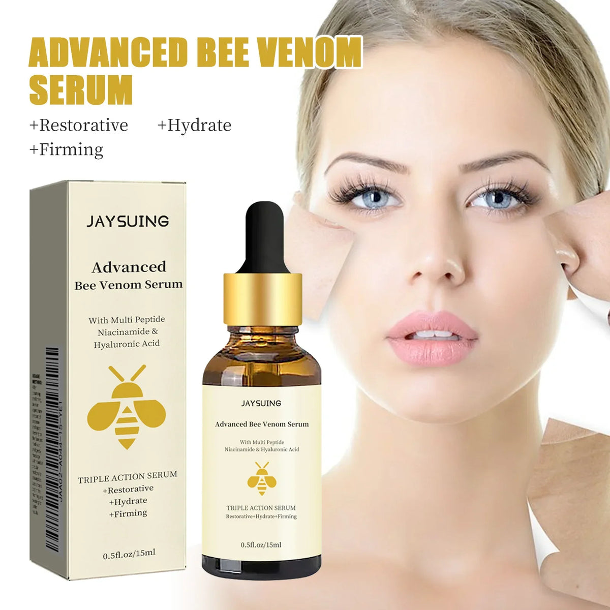1 2 Bee Venom Facial Serum Face Essence Wrinkle Reduction Skin