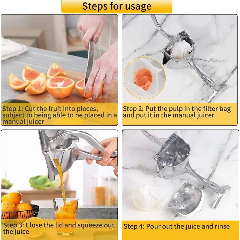 Aluminum Alloy Manual Hand Press Juicer – Citrus & Pomegranate