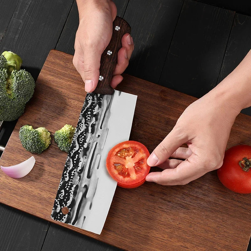 Forged Full Tang Nakiri Cleaver – Stainless Steel Chef Knife