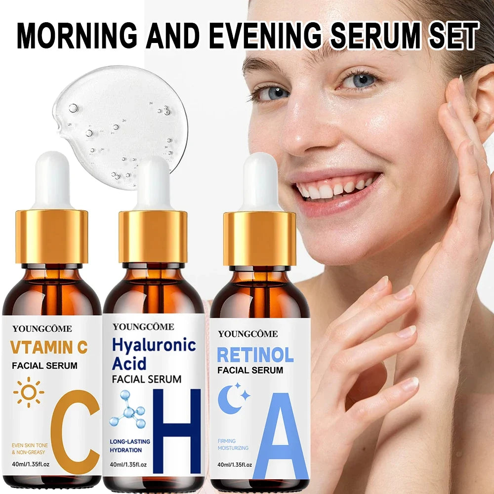 YOUNGCOME Hyaluronic Acid Face Serum – 3-Piece Hydrating Set