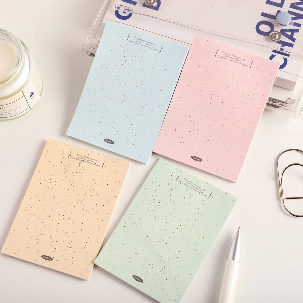 120 Sheets Ins Ink Splatter Notebook Macaron Minimalist Non Stick