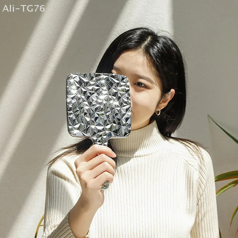 Mini Square Handheld Makeup Mirror | Portable Travel Cosmetic Mirror