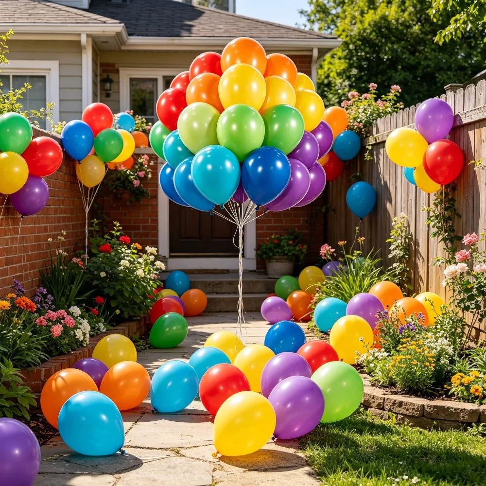 100pcs Colorful Latex Balloon Kit – Party & Event Decoration
