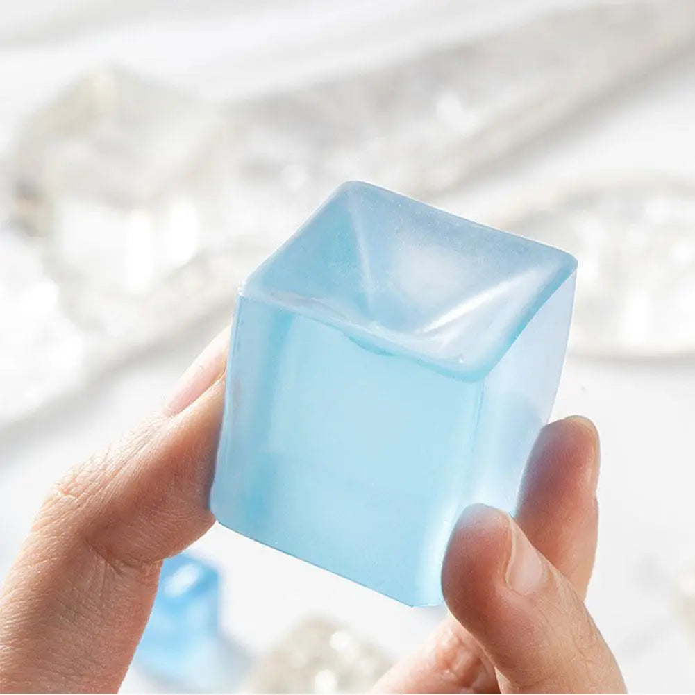Ice Cube Squishy Fidget Toy | Clear Squeeze Stress Ball – TPR