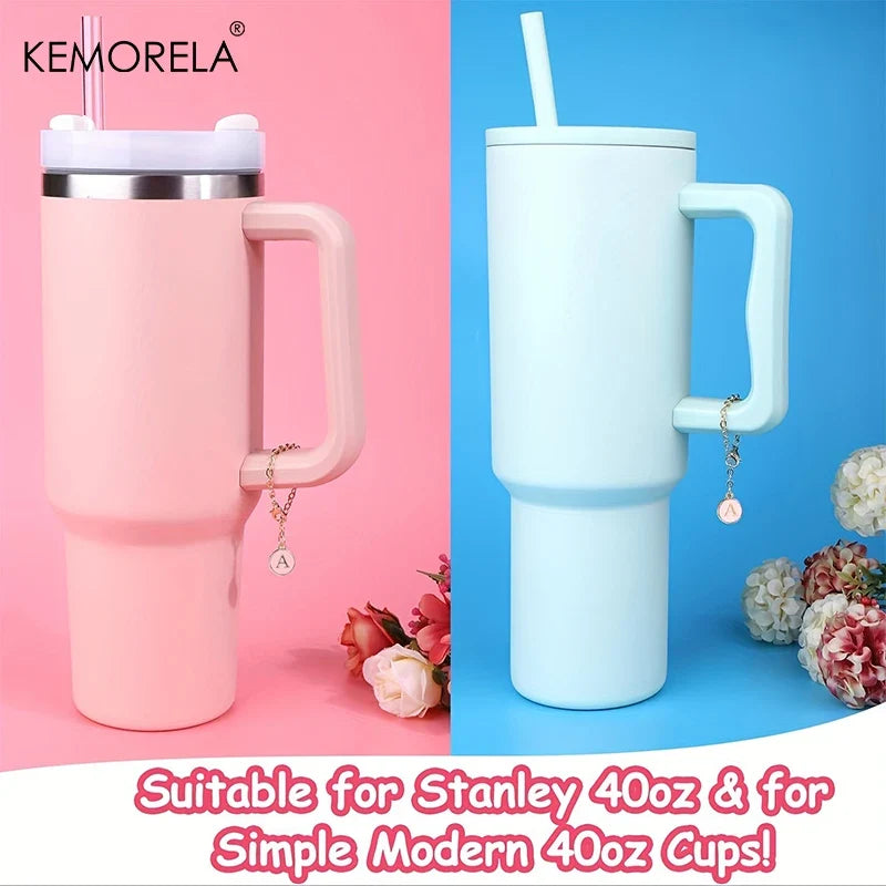 Silicone Straw Cap & Letter Pendant for Stanley Cups 20–40oz