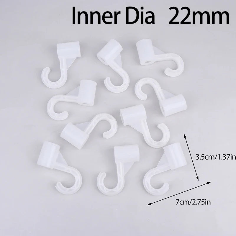 10-Pack Plastic Hooks – Wardrobe, Shelf, Tent & DIY Fittings