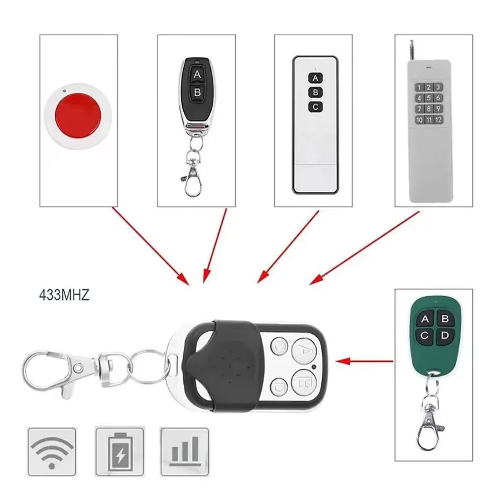 4-Button Universal Garage Door Remote 433MHz Cloner Duplicator