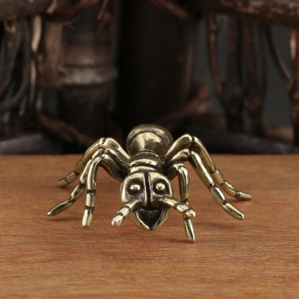 Brass Ant Figurines – Miniature Copper Insect Desk Ornament