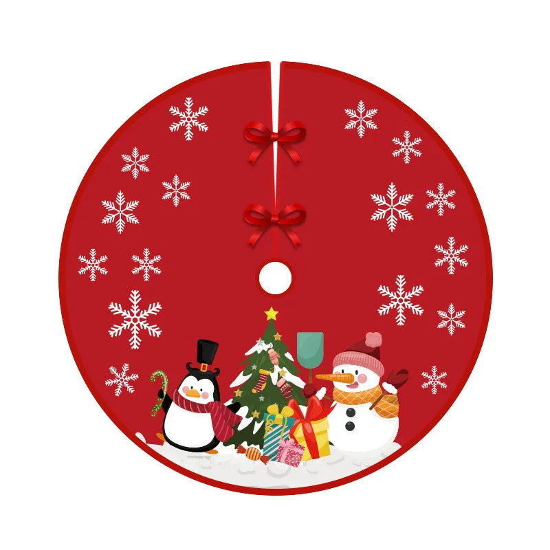 Large Round Christmas Tree Mat – Non-Slip Holiday Rug 90cm