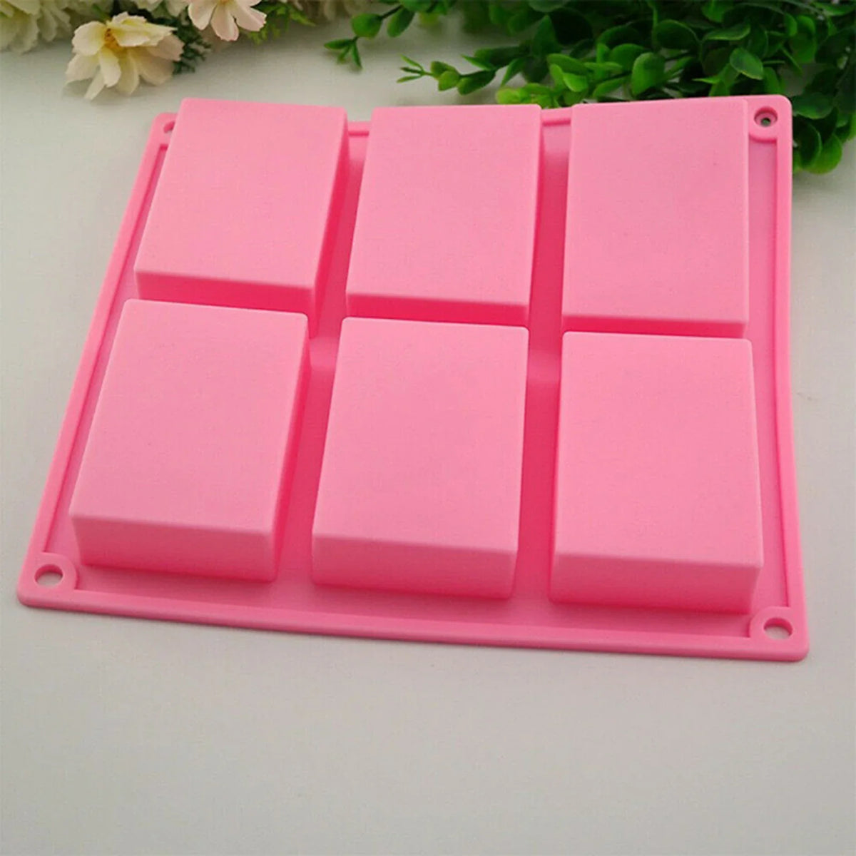6-Cavity Silicone Soap & Baking Mold – Non-Stick Reusable