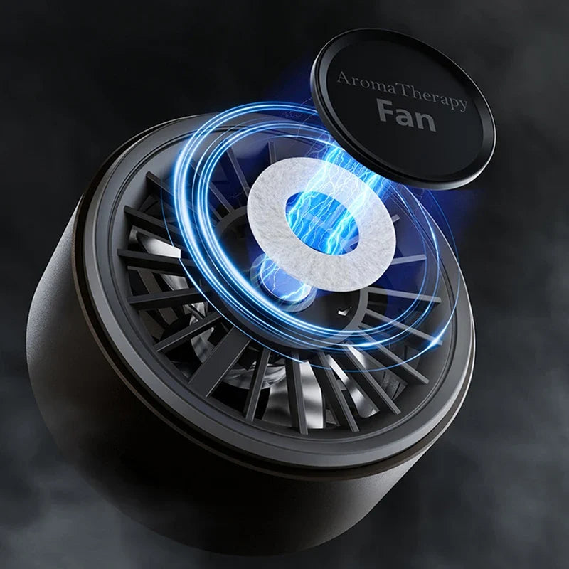 Lenovo 2-in-1 Car Vent Fan & Aroma Diffuser | RGB Light
