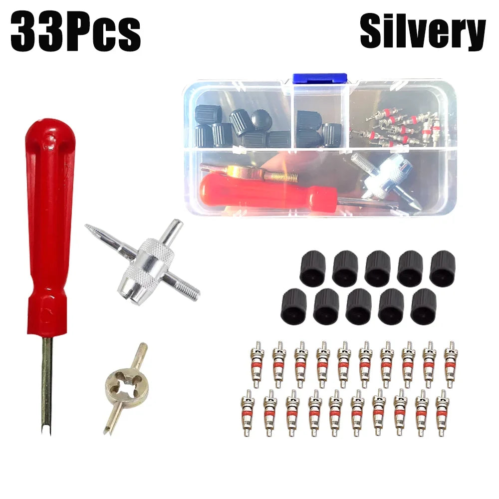Tire Valve Stem Core Remover Tool Kit – Car Bike Motorcycle
