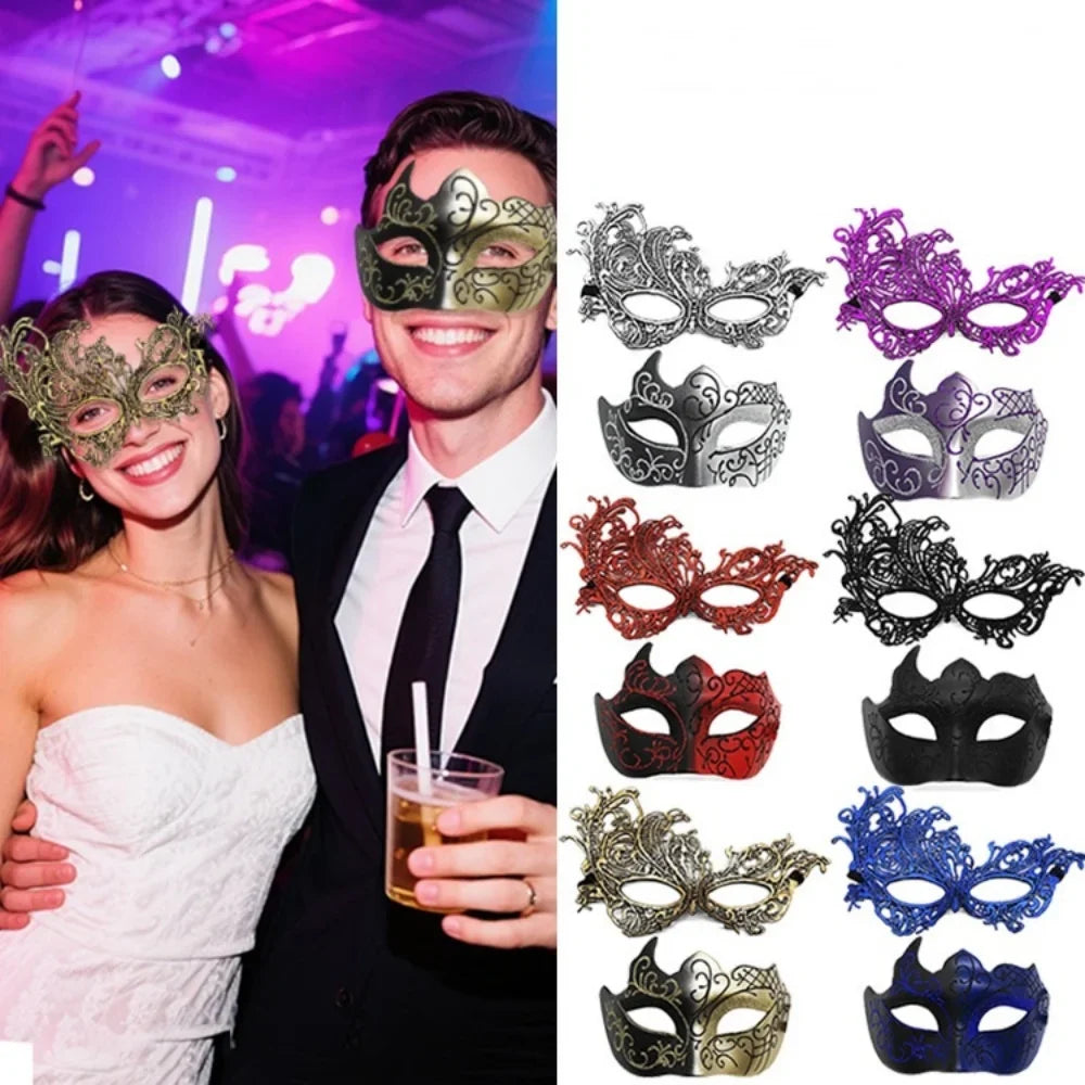 Couple Masks Lace Women Mask Men Painted Half Face Eye Party