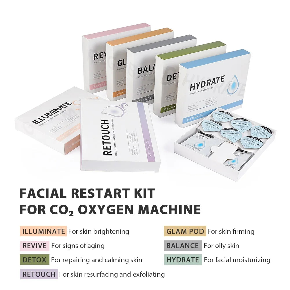 CO2 Glam Pods for Aqua Bubble Facial Beauty Machine