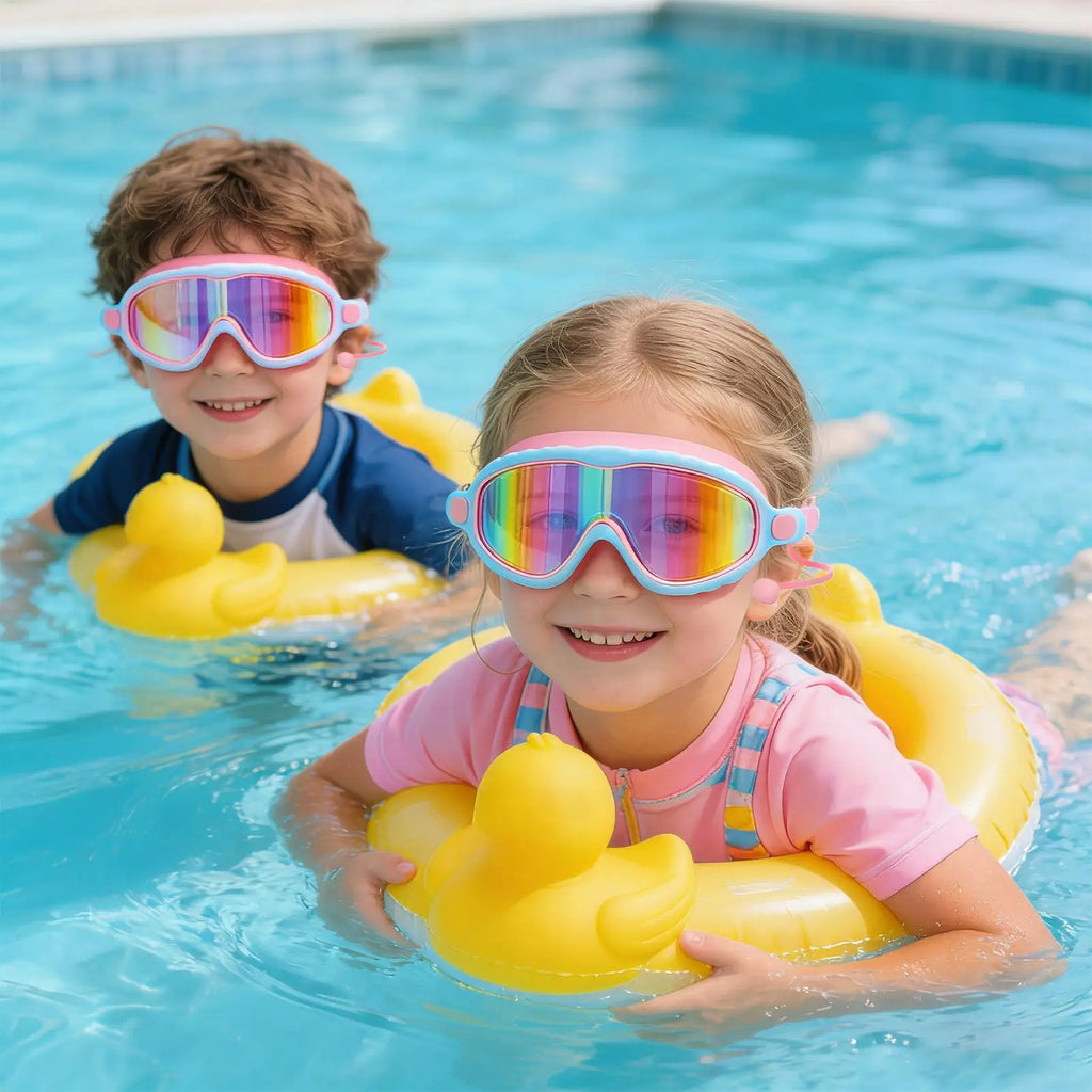Kids Swim Goggles – Anti-Fog, UV Protection, Large Frame