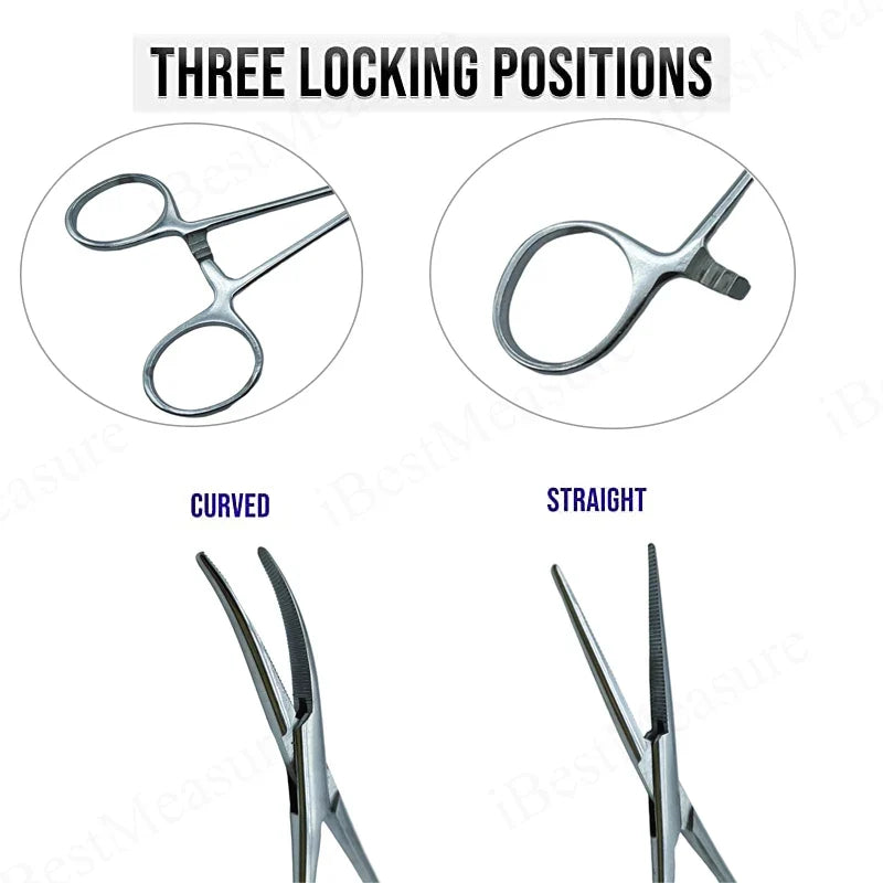 Stainless Steel Hemostatic Forceps Surgical Tool Hemostat Locking