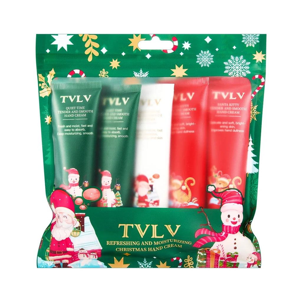 5-Piece Christmas Hand Cream Gift Set | Moisturizing Squalane