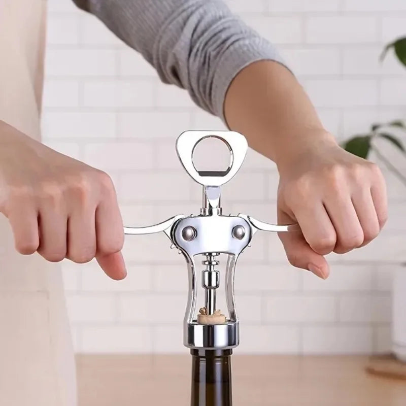 Premium Wing Corkscrew Wine Opener – Stainless Steel & Zinc Alloy