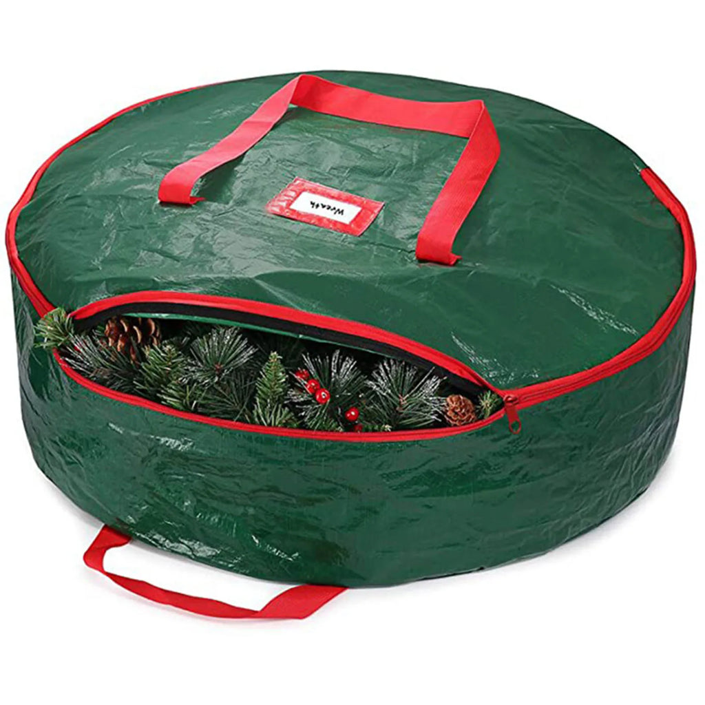 Round Christmas Wreath Storage Bag – Waterproof, Large Capacity