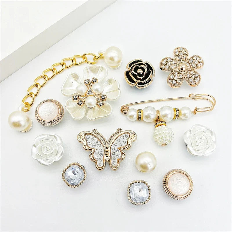 Fashionable Shoe Accessory Made Metal Chain Clasp Removable Suitable