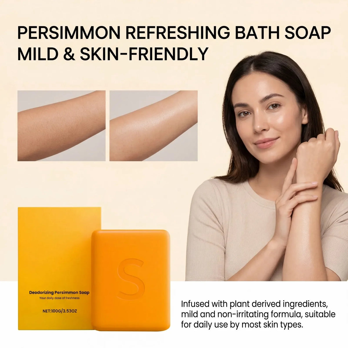 Persimmon Bath Soap – Moisturizing Deep Cleansing Body Bar