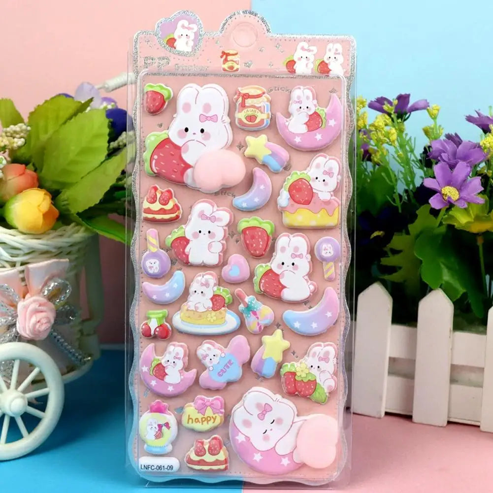 3D Bubble Cartoon Sensory Sticker – Squeeze Pop Phone Decor